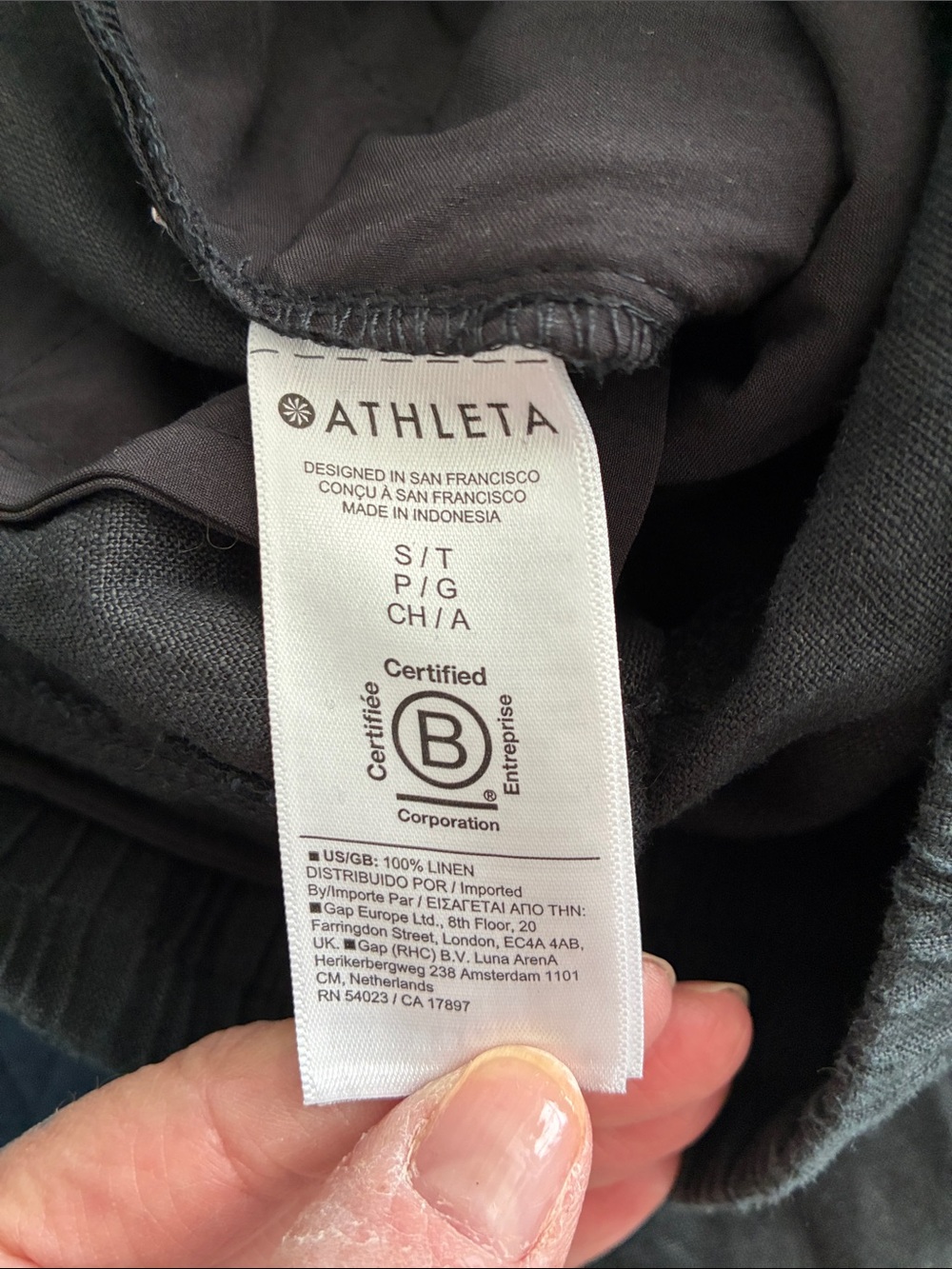 Athleta Cabo Linen Joggers Black Sz S Tall - Picture 7 of 7